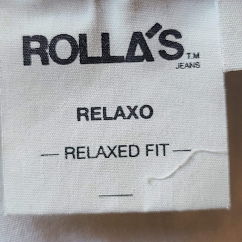 ROLLA'S Relaxo Chop Straight Leg Raw Hem Jeans In Original Bleach 16266C Mens 28 - Picture 13 of 16